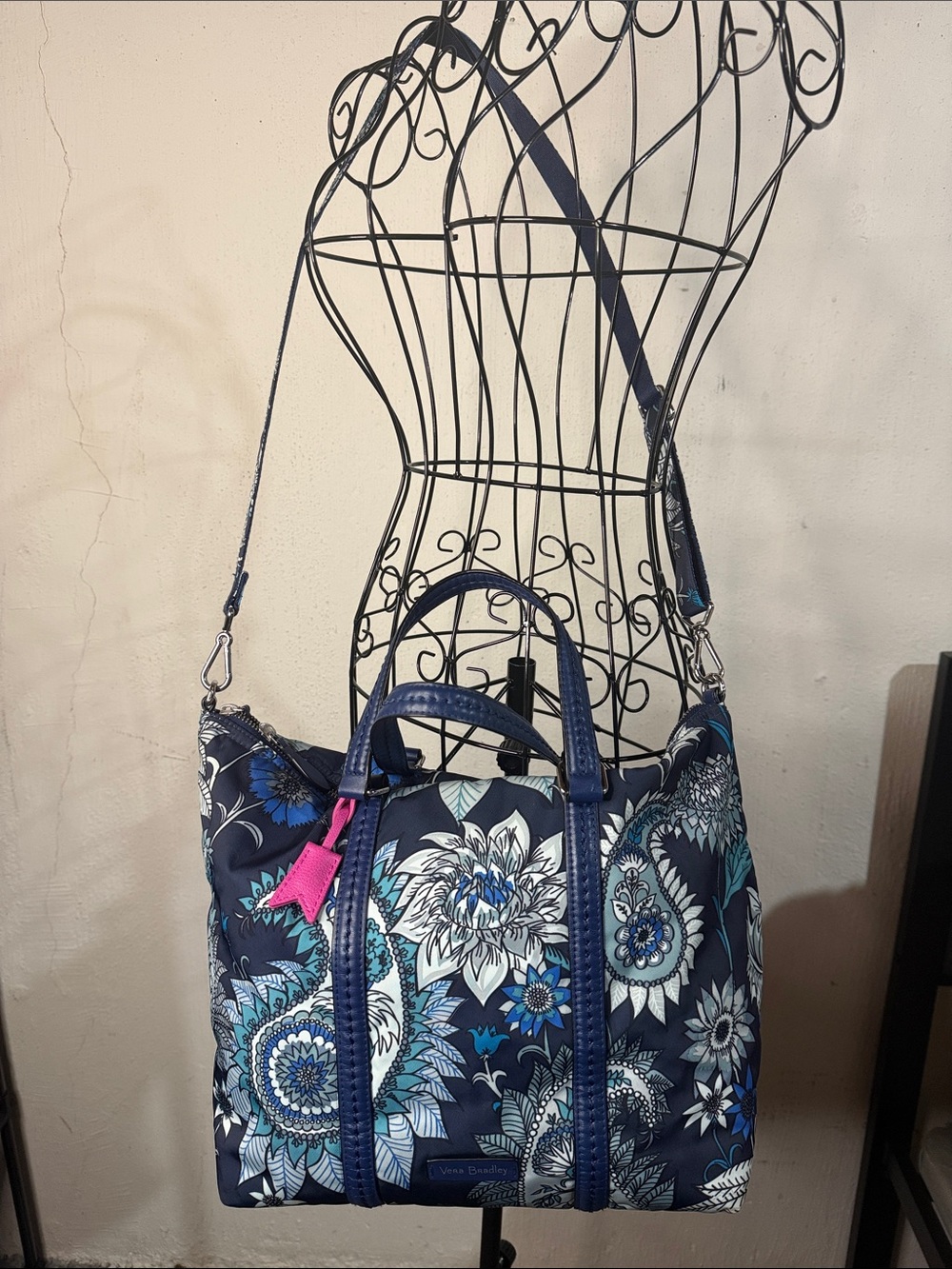 Vera Bradley Midtown Small Tote Crossbody Cornflower Blossoms